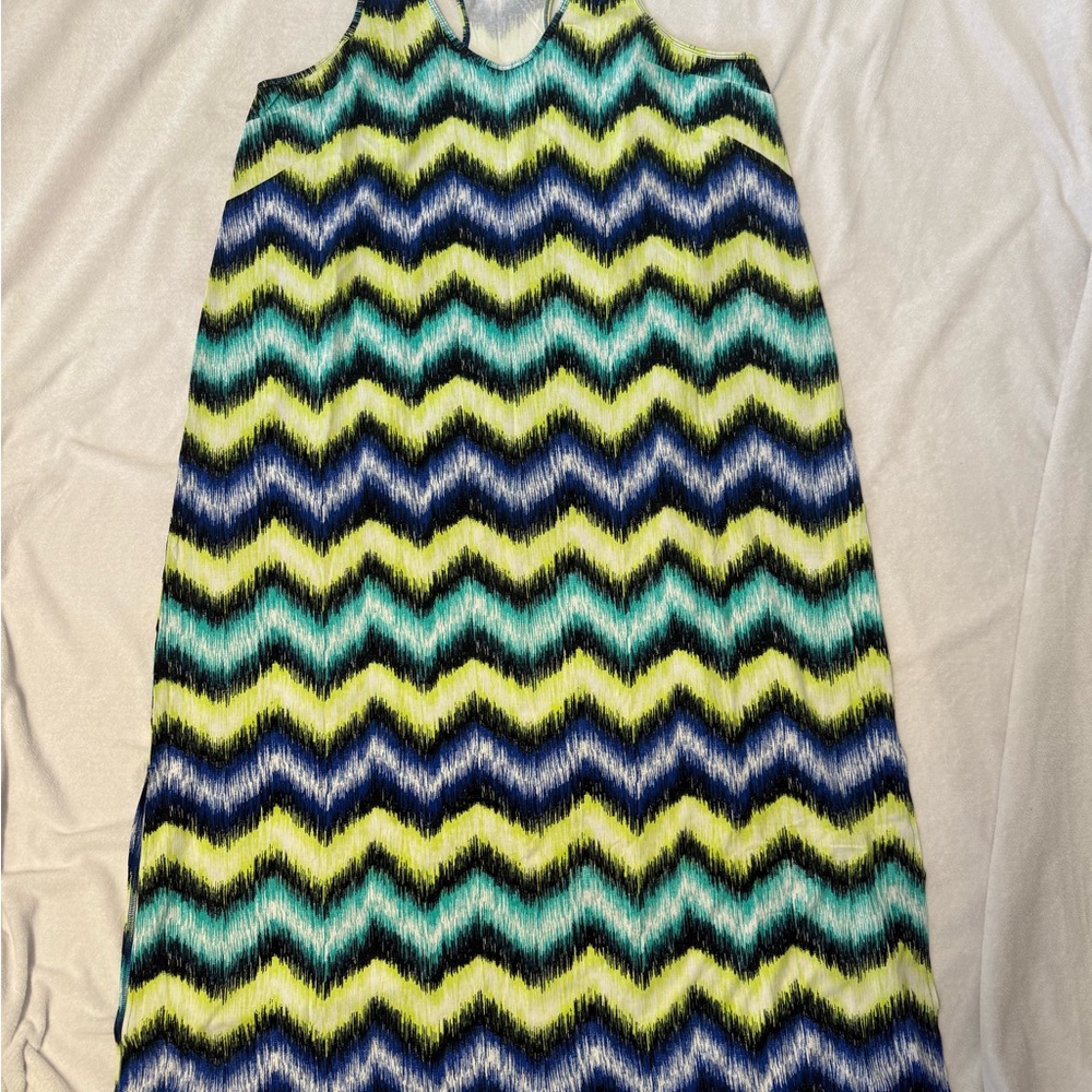 Cacique Blue, Green, Yellow Swim cover up